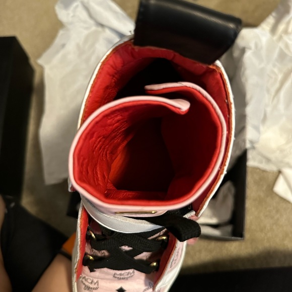 ❌SOLD MCM High-Top Sneakers in Monogram Pink with White size 39 (Men’s) - Picture 11 of 11
